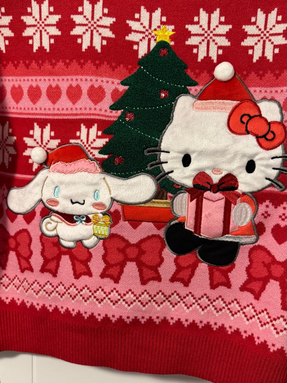 New with Tags Sanrio Hello Kitty & Cinnamoroll Ugly Christmas Sweater - Picture 3 of 9